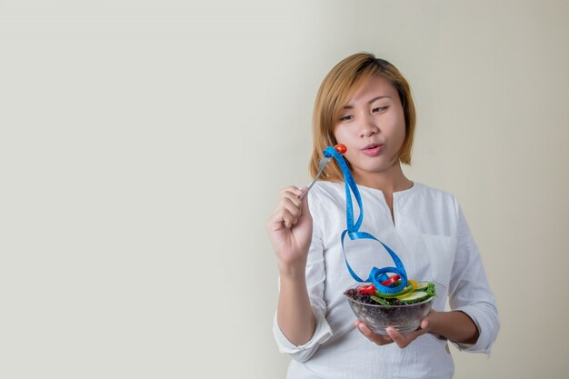 Preoccupied young woman with her weight