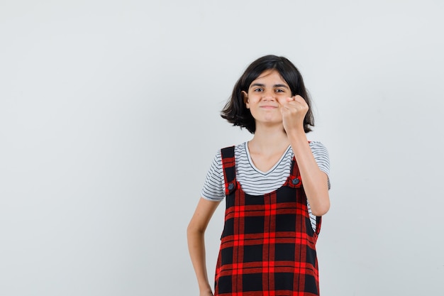 Preteen girl in t-shirt