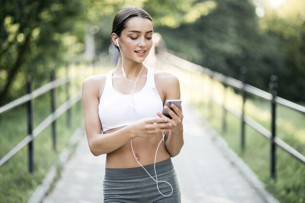 pretty girlish park summer runner exercise