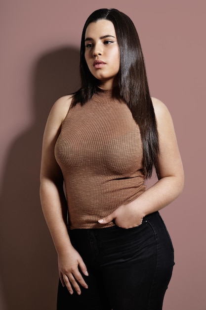 Pretty plus size woman