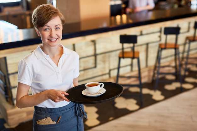 Pretty Waitress at Work