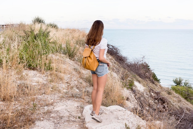 Pretty young girl enjoying vacation