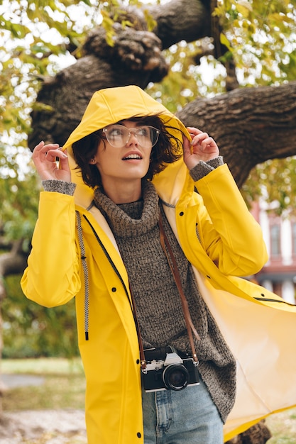 Pretty young lady photographer