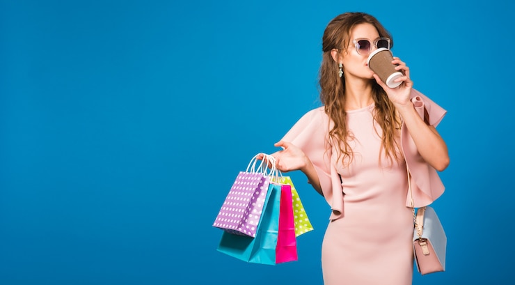Free Photo pretty young stylish sexy woman in pink luxury dress, summer fashion trend, chic style, sunglasses, , 