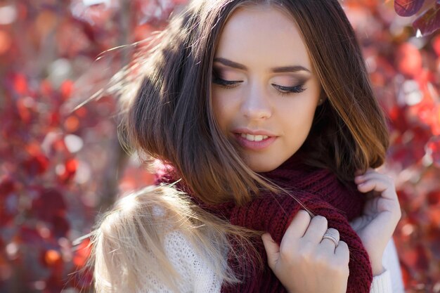 pretty young woman outdoor