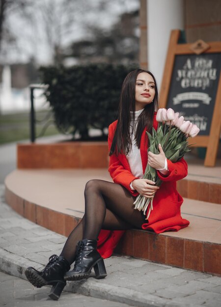 pretty young woman outdoor