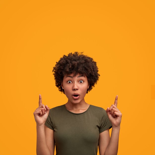 Pretty young woman with curly hair