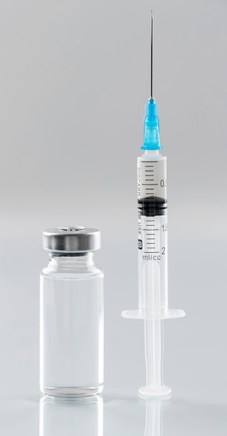 Free photo preventive coronavirus vaccine bottle assortment