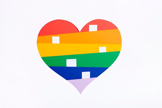 Pride day heart concept