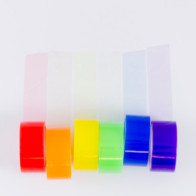 Free photo pride flag colors with adhesive tape