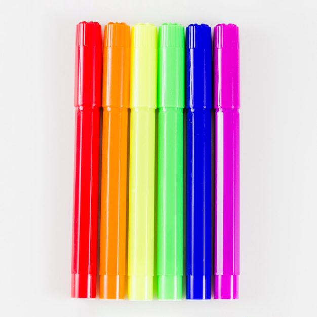 Pride flag with colorful felt-tip pen