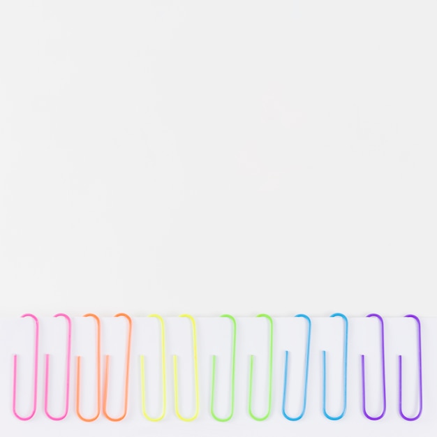 Pride flag with colorful paperclips