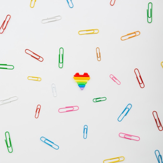 Free photo pride lgbt society day paper clips