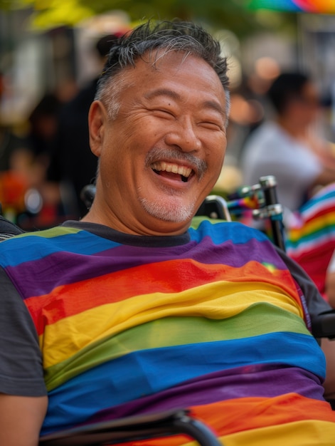 Free photo pride scene with men celebrating their sexuality