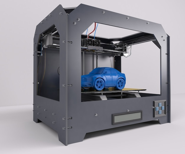 Printing a blue car