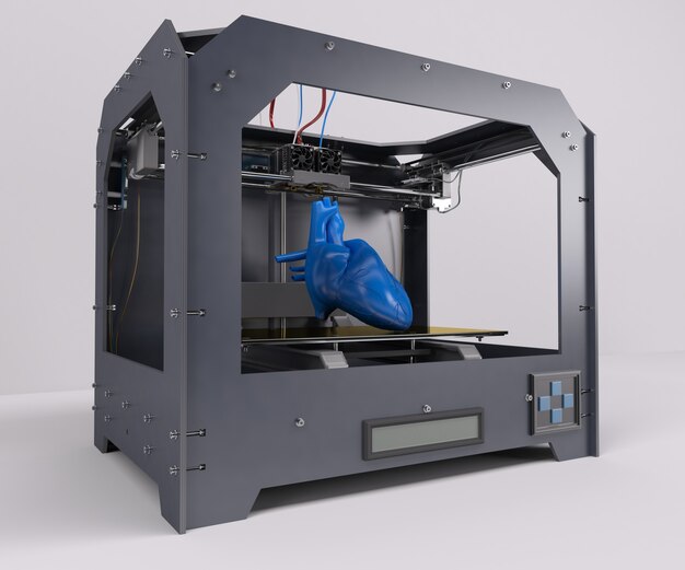 Printing a blue human heart
