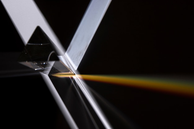 Prism dispersing the light concept