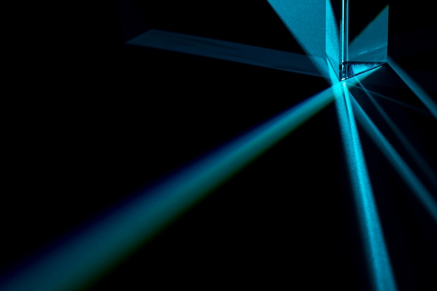 Prism dispersing the light concept