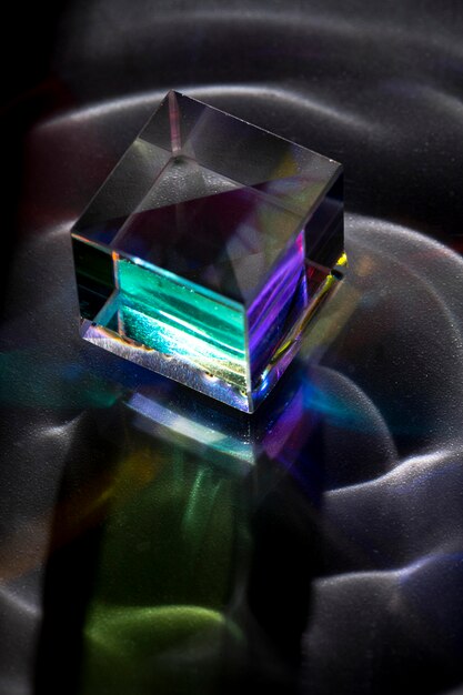 Prism dispersing the light concept