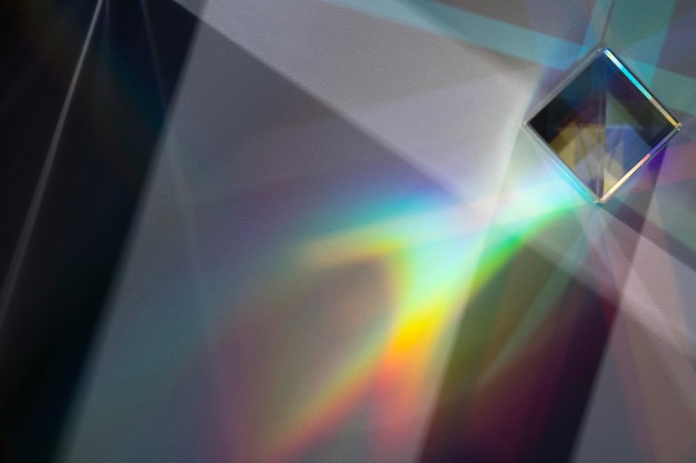 Free photo prism dispersing the light concept