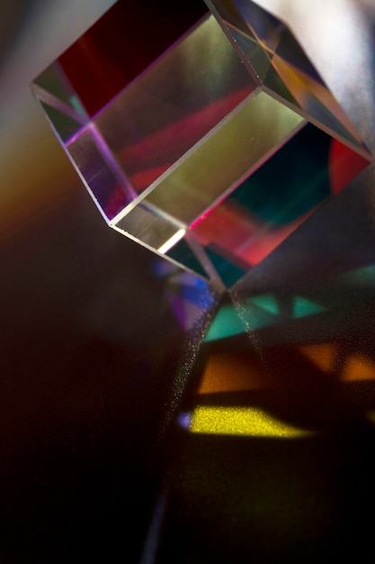 Free photo prism dispersing the light concept