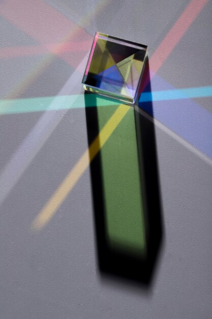 Prism dispersing the light concept