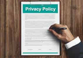 Free photo privacy policy service documents terms of use concept