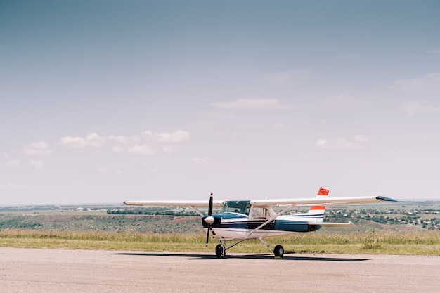 Private airplanes in the field