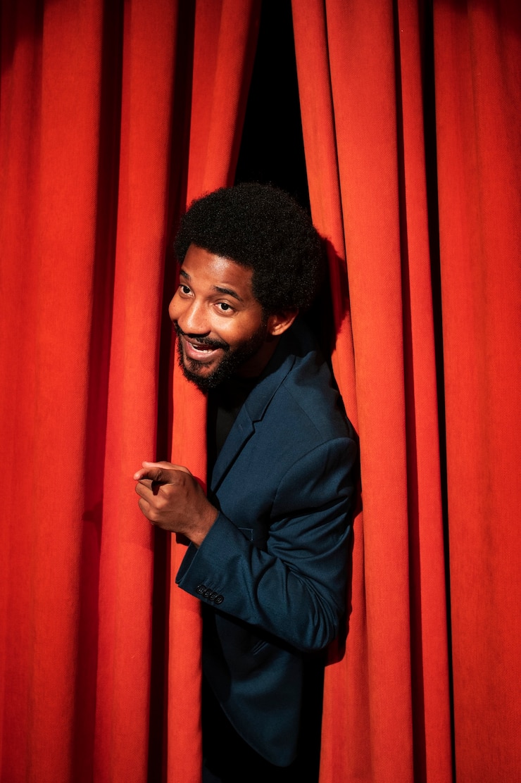 Free Photo the process of creating stand up comedy
