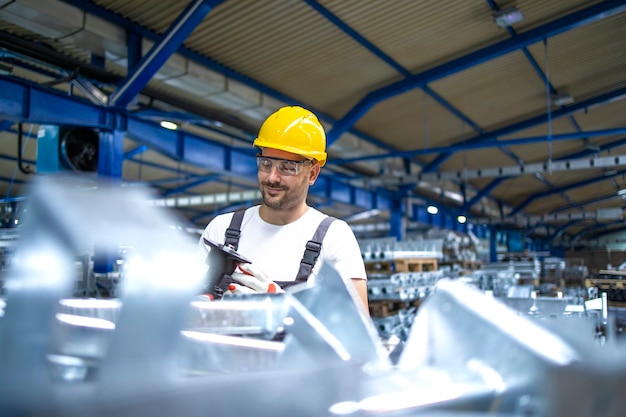 Production line worker working in factory