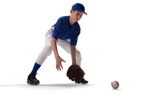 Free photo professional baseball players isolated on white