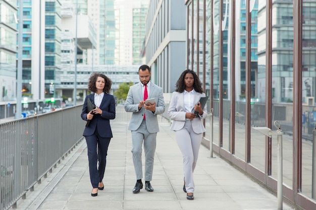 Professional business people on street