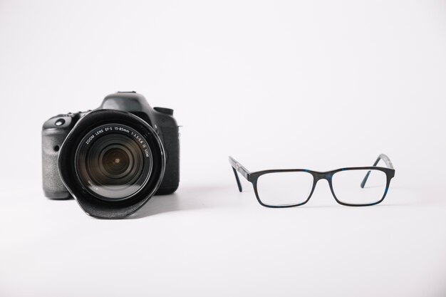 Professional camera and glasses