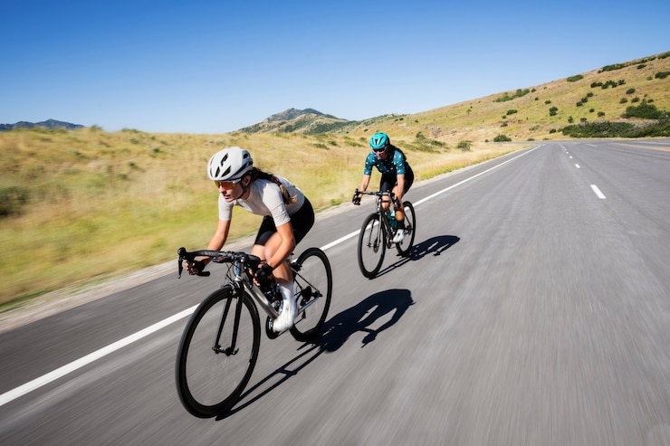 Free Photo professional cyclist women