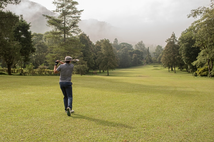Professional golfer. Bali. Indonesia.