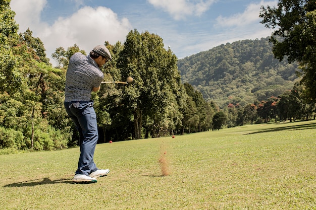 Professional golfer. Bali. Indonesia.