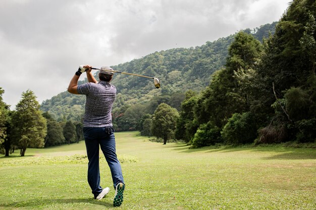 Professional golfer. Bali. Indonesia.