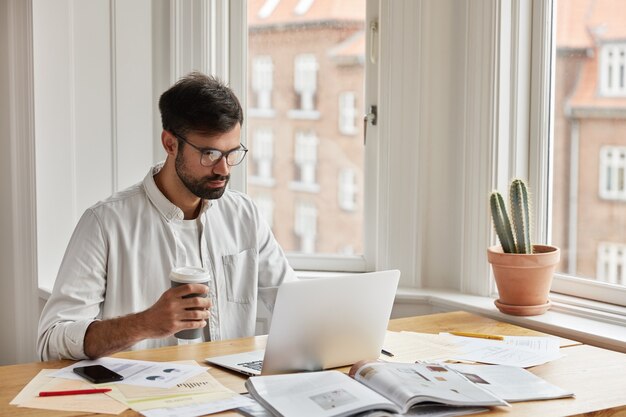 Professional IT developer working at home