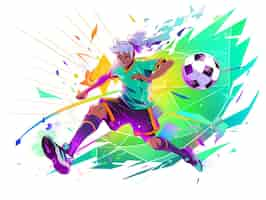 Free photo professional soccer player cartoon