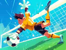 Free photo professional soccer player cartoon