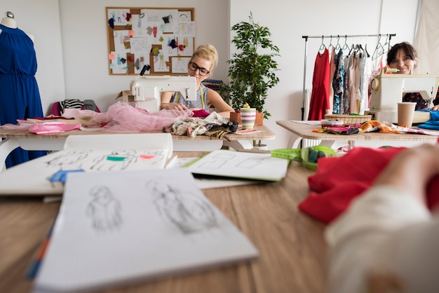 Professional tailors at their work