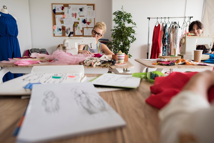 Free Photo professional tailors at their work