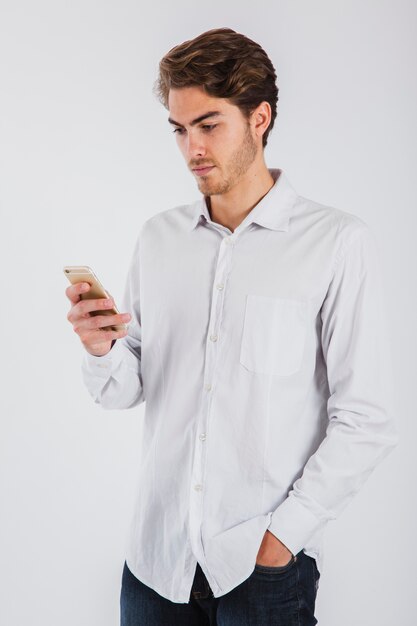 Professional young man with phone