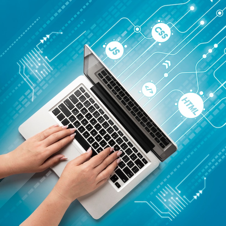 Free Photo programming background collage