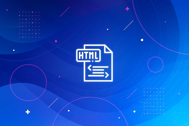 Фон программирования с текстом html