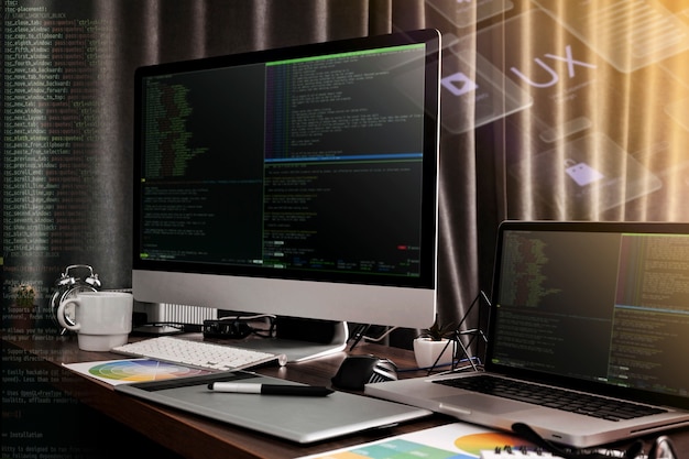 Coding Desk Setup Images - Free Download on Freepik