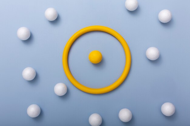 Protection concept with circle and balls