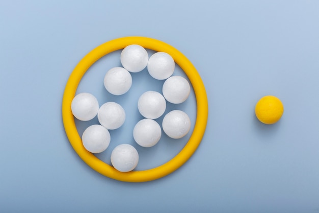 Protection concept with circle and balls