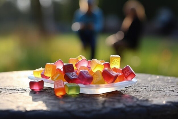 Protein gummy snacks for healthy lifestyle