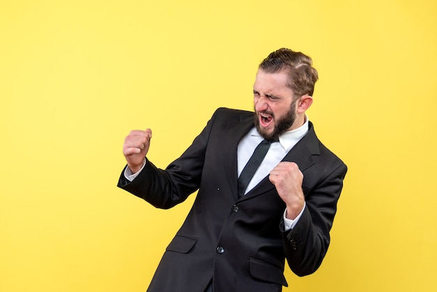 Proud business person enjoying his victory